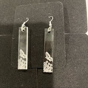 Acrylic butterfly earrings